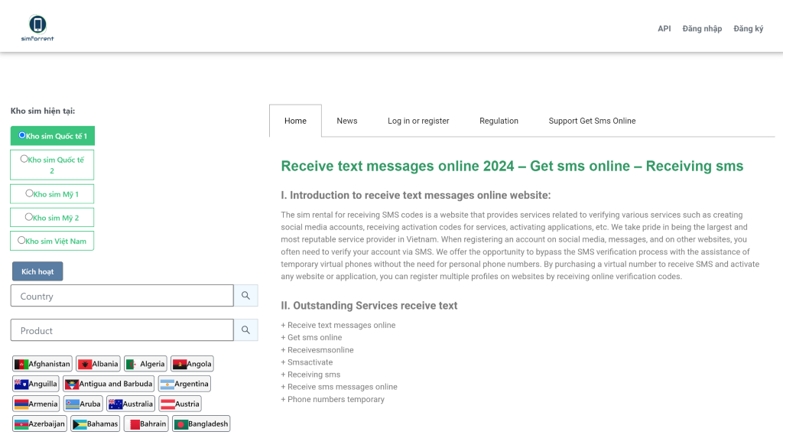 Sms Verification phone Site