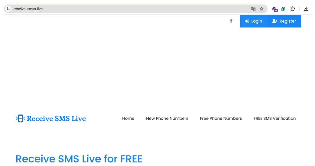This site allows you to receive SMS online for free